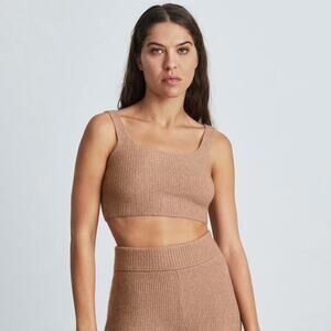 Everlane The Cozy Stretch Tank Top Gray Size Xtra Small